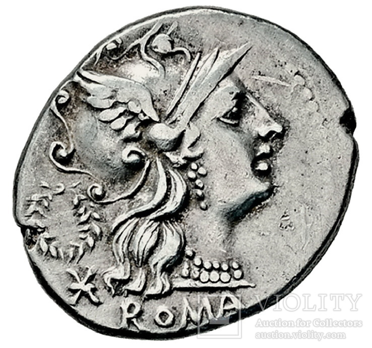 Республиканский денарий C. Servilius 136 г. до н.э., фото №3