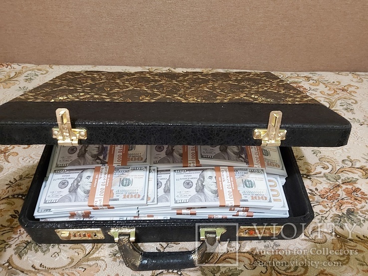 Дипломат с деньгами 100$ Сувенирные деньги, Сувенірні гроші 100 $, фото №5