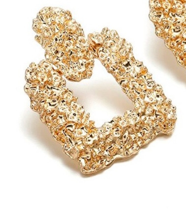 Серьги  золотистые массивные винтаж   Zara, фото №4