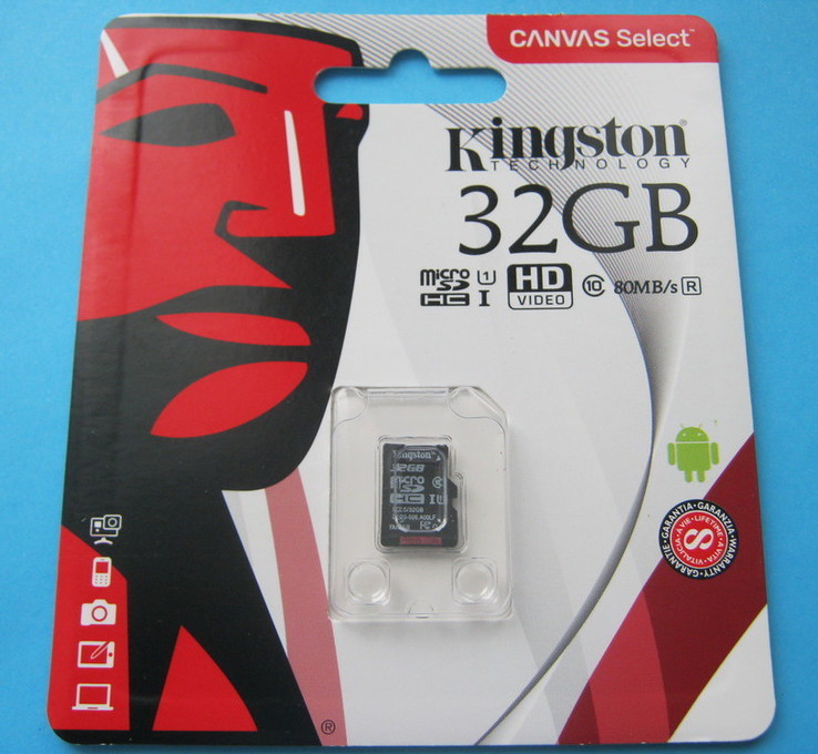 Карта памяти Micro SD Kingston 32 Gb, Class 10, фото №2