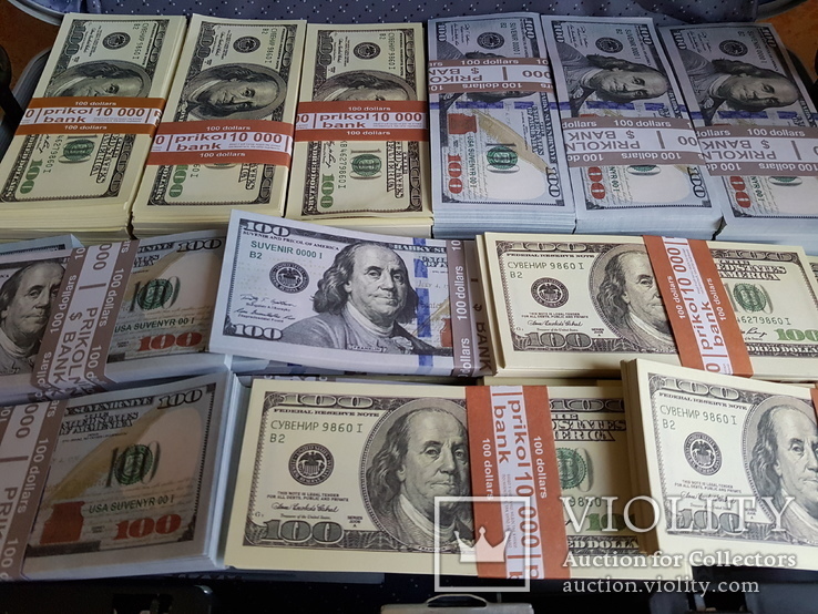 Дипломат с деньгами 100$ Сувенирные деньги, Сувенірні гроші 100 $, фото №6