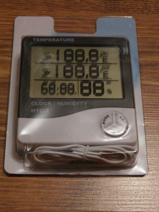 Домашняя метеостанция HTC-2 с часами,термометром,гигрометром,календарь,будильник, фото №4