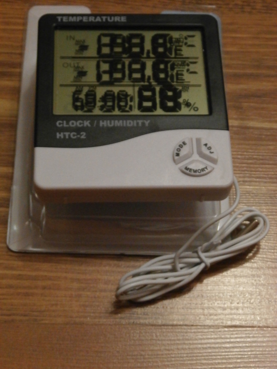 Домашняя метеостанция HTC-2 с часами,термометром,гигрометром,календарь,будильник, numer zdjęcia 5