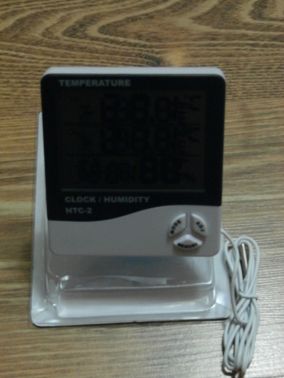 Домашняя метеостанция HTC-2 с часами,термометром,гигрометром,календарь,будильник, фото №7