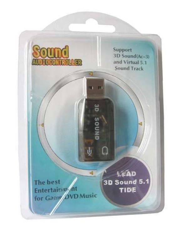 Звуковая карта USB 3D sound 5.1 для ноутбука,ПК Sound audiocontroller