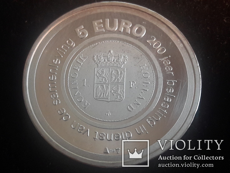 Нидерланды 5 евро, 2006 200 лет Налоговому ведомству Нидерландов, фото №2