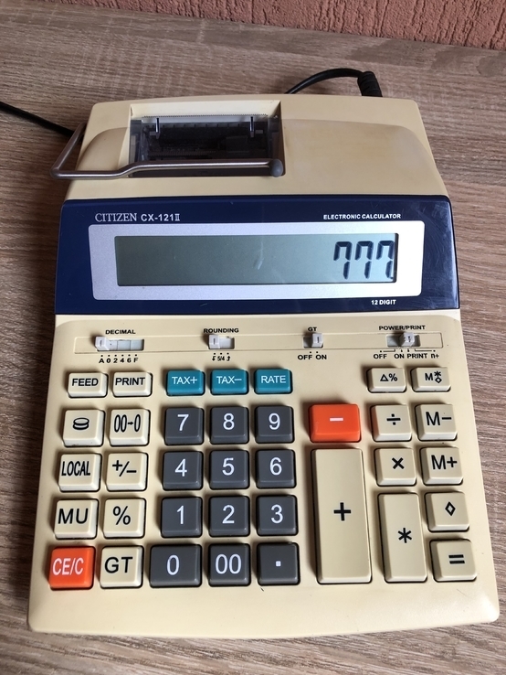 Калькулятор Citizen CX-121 II калькулятор с печатью, фото №2