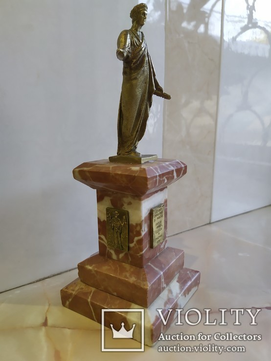 Дюк де Ришелье скульптура на мраморе 21 см, фото №5