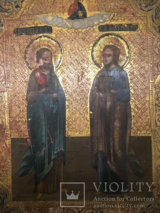 Икона Св.Алексей чел Божий и Св.Александра, фото №3