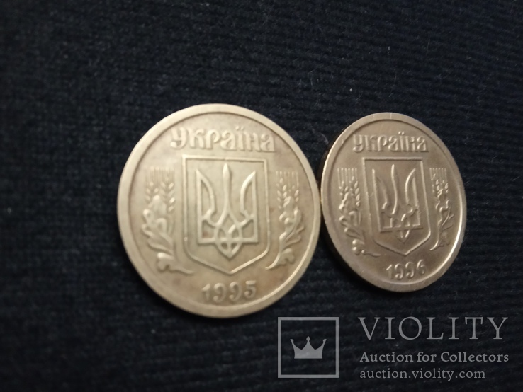 1 грн 1995 + 1996 / 2 монеты в лоте, фото №7