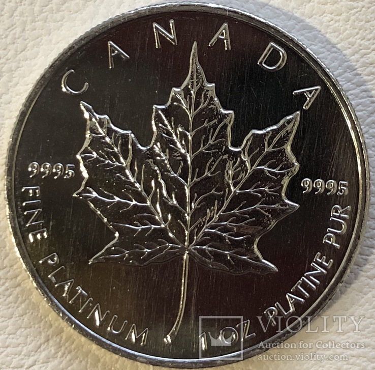 50 $ 1993 год Канада платина 31,1 грамм 999,5’, фото №3