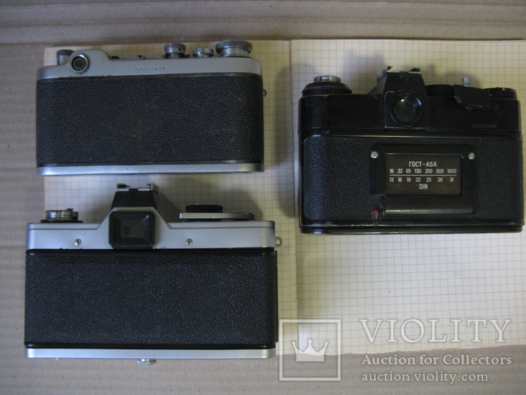 Фотоаппараты плёночные, без объектива"Praktica "и еще- 2 вида, на зап. части, фото №4