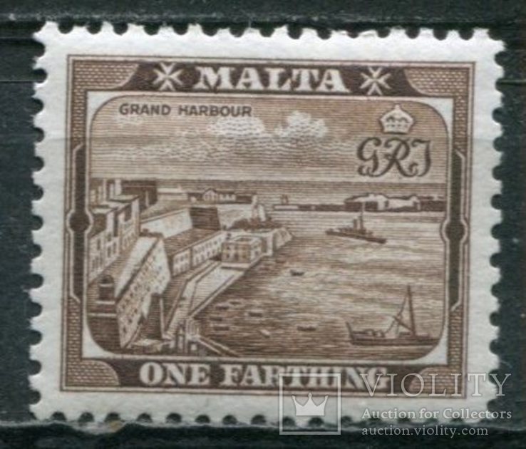 1938 Великобритания колонии Мальта 1/4р, фото №2