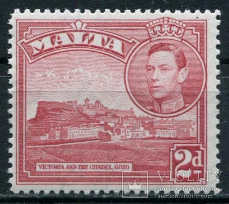 1943 Великобритания колонии Мальта 2р, фото №2