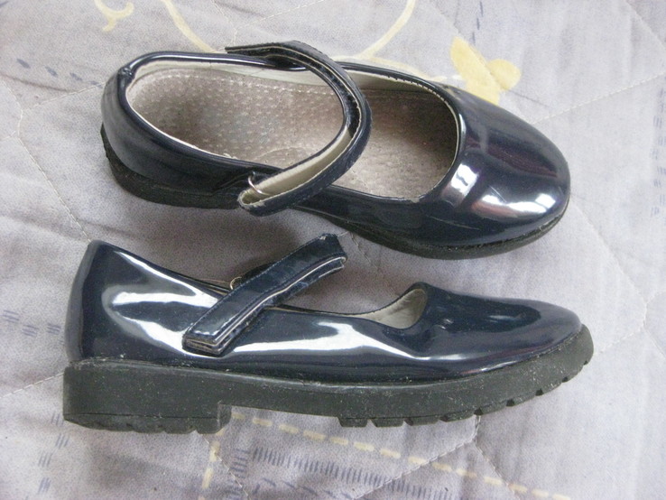 Туфли лакированные синего цвета, фото №2