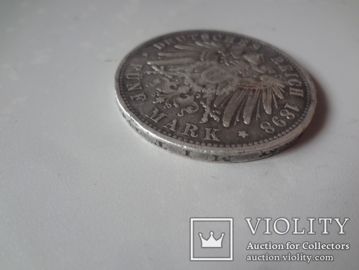 5 марок 1898  Германия серебро  (1.3.3)~, фото №4