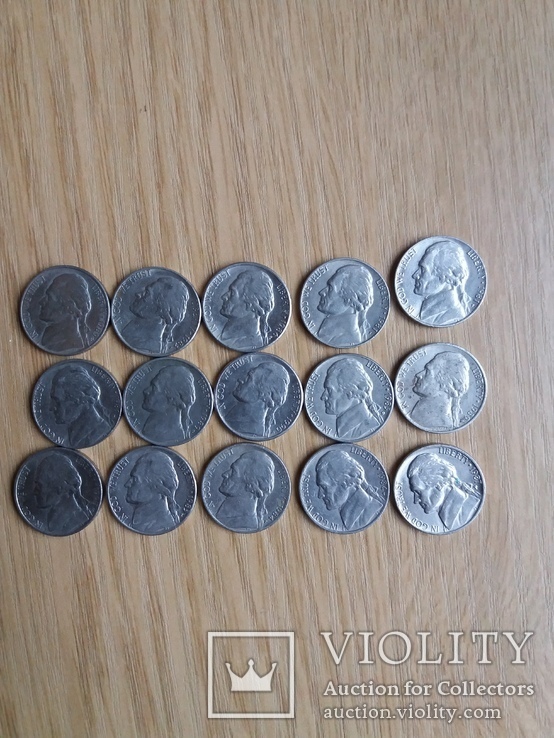 15 пятицентовых монет. Разные года и дворы., фото №3