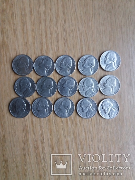 15 пятицентовых монет. Разные года и дворы., фото №4