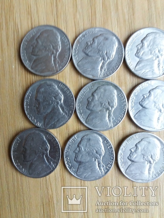 15 пятицентовых монет. Разные года и дворы., фото №5