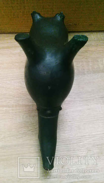 Винтажный кувшин - сливочник в форме быка, Грузинская черная керамика, РЕДКИЙ., фото №11