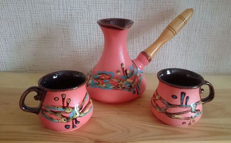 Набор турка и чашки керамика