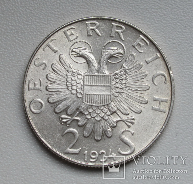 Австрия 2 шиллинга 1934 г. "Енгельберт Дольфус", серебро, фото №3