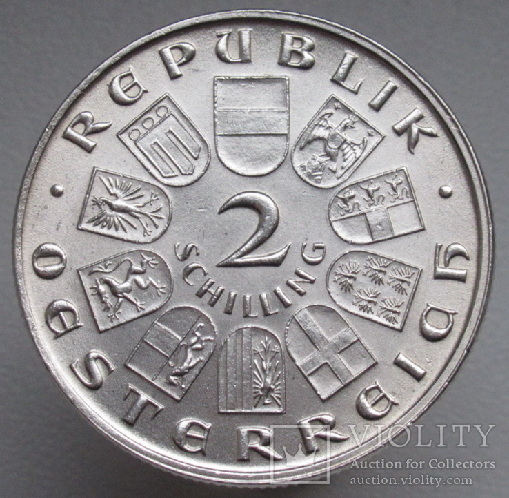 Австрия 2 шиллинга 1929 г. " Теодор Бильрот ", серебро, фото №3