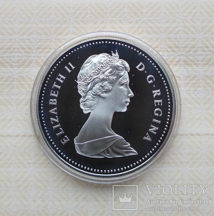 1 доллар 1983 Канада Универсиада СЕРЕБРО, фото №3