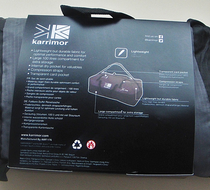 Сумка Karrimor Packable Duffle Bag 100 L. Англия. Новая, фото №6