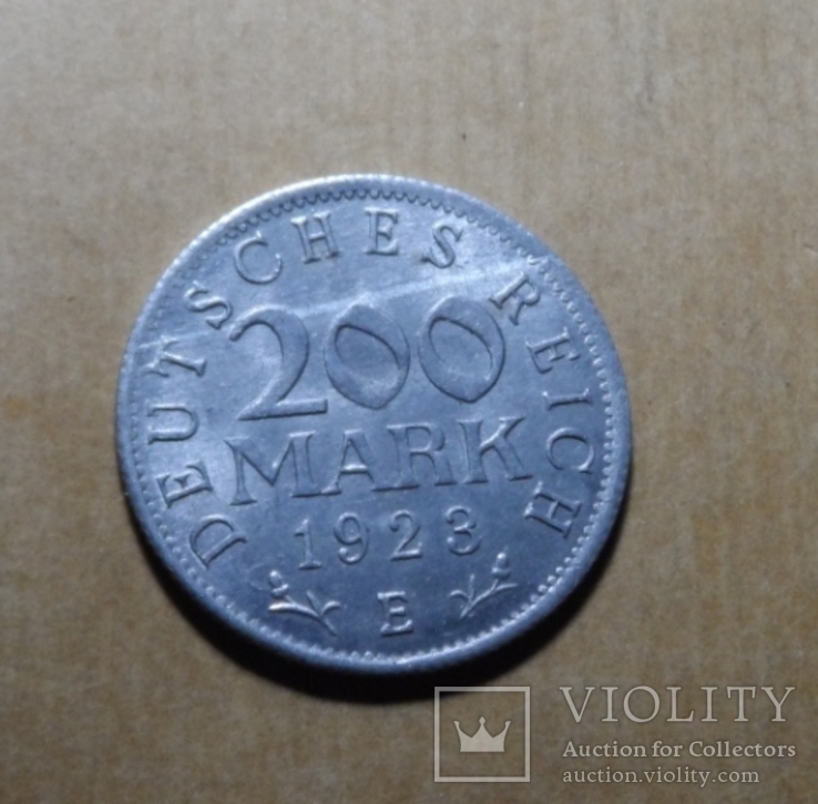 Германия 1923 год монета 200 марок A