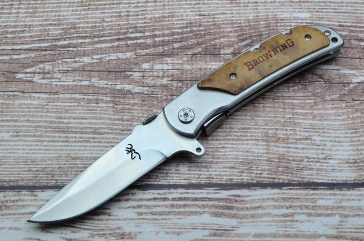 Нож складной 338-Browning с прорезом, фото №2