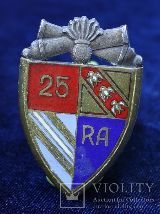 Франция. Полковой знак. 23-й артиллерийский полк. (4,0 см), фото №2