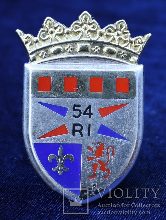 Франция. Полковой знак. 54-й пехотный полк. (5,2 см), фото №2