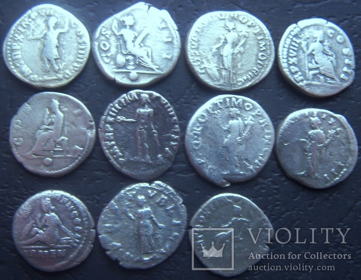 Монеты Древнего Рима (денарии) 44 штуки., фото №7