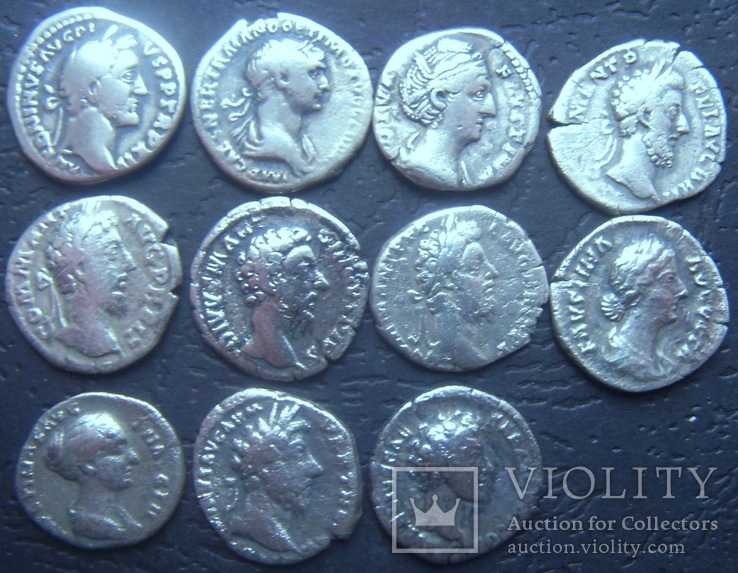 Монеты Древнего Рима (денарии) 44 штуки., фото №8