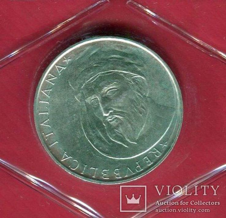 Италия 500 лир 1986 UNC  серебро Донателло, фото №4