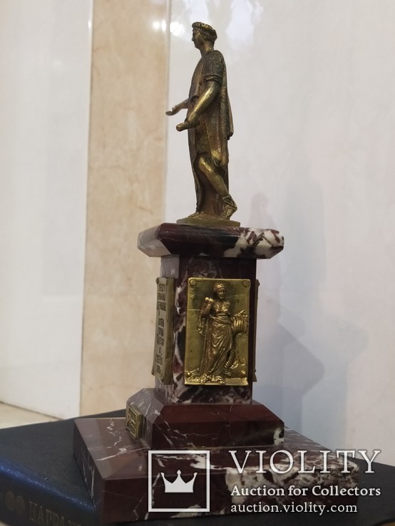Дюк де Ришелье скульптура на мраморе 22,5 см, фото №5