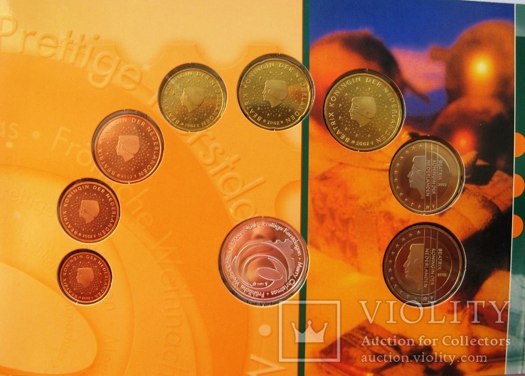 Нидерланды, серебряный токен "Скрудж МакДак" + евронабор*8шт 2002, фото №6