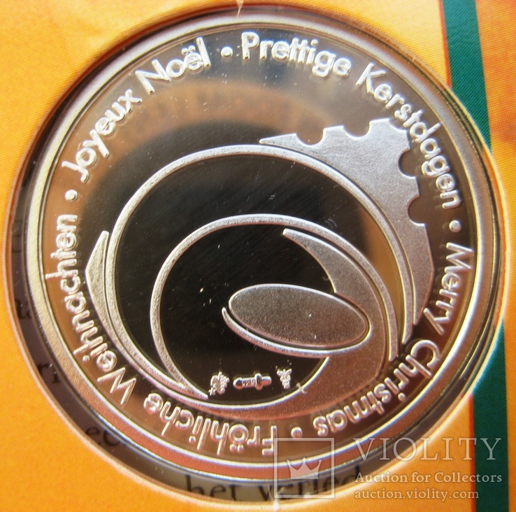 Нидерланды, серебряный токен "Скрудж МакДак" + евронабор*8шт 2002, фото №8