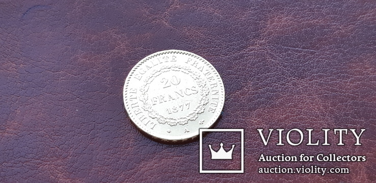  20 франков 1877 г. Франция, фото №6