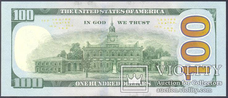 США - 100 $ долларов 2009 A - San Francisco (L12) - UNC, Пресс, фото №4