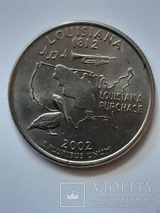 25 центов "Lоuisiana".