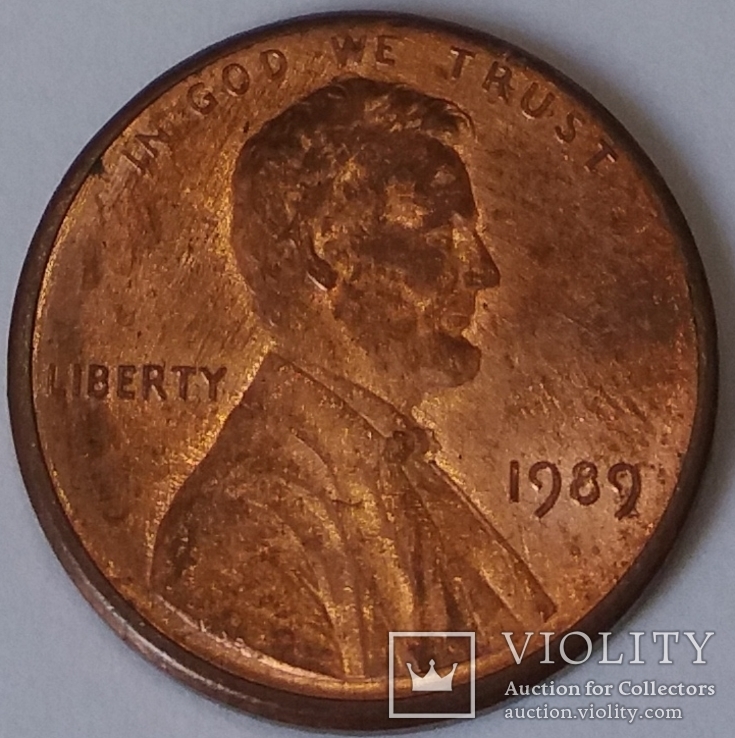США 1 цент, 1989
