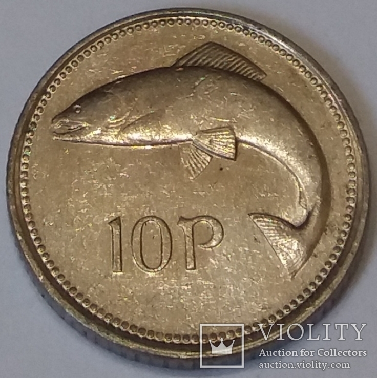 Ірландія 10 пенсів, 1993, фото №2