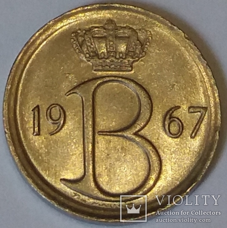 Бельгія 25 сантимів, 1967 BELGIE, фото №2
