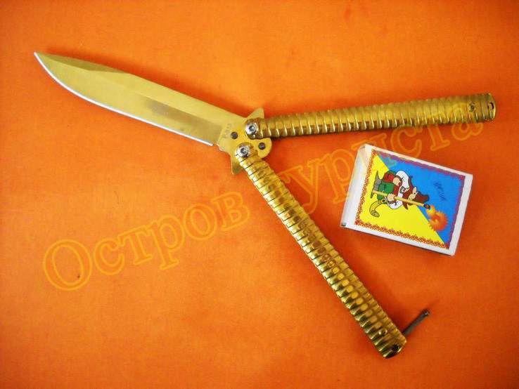 Нож-балисонг Gold F813 (нож-бабочка), numer zdjęcia 2