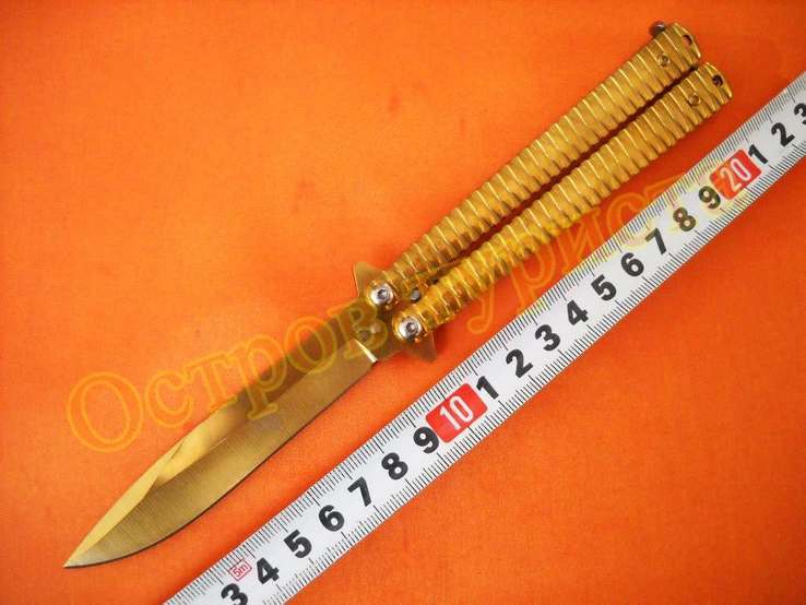 Нож-балисонг Gold F813 (нож-бабочка), фото №4
