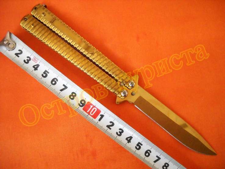 Нож-балисонг Gold F813 (нож-бабочка), фото №5