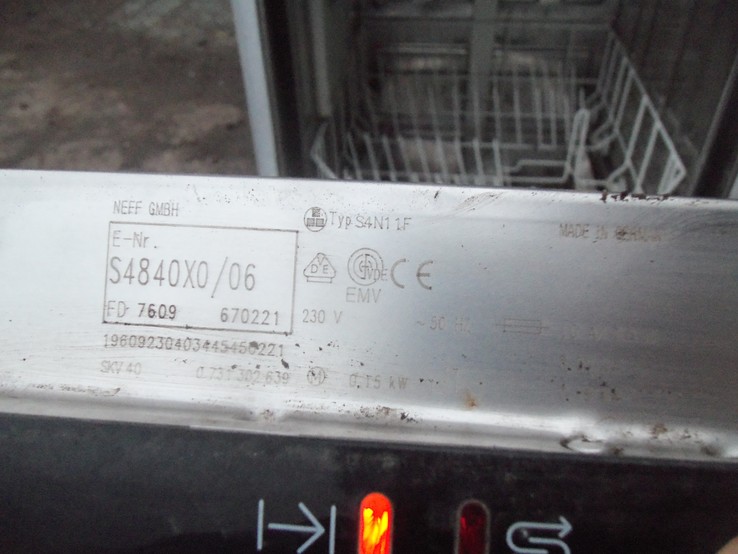 Посудомийка NEFF SKV-40 45см повне вмонтовування На запчастини чи Ремонт  з Німеччини, фото №9