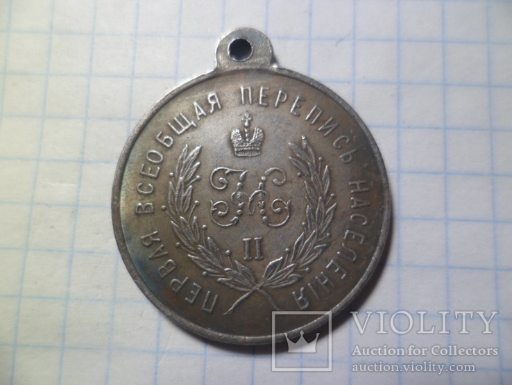 Медаль за труди по первой всеобщей перепеси населения 1897 год копия, фото №4